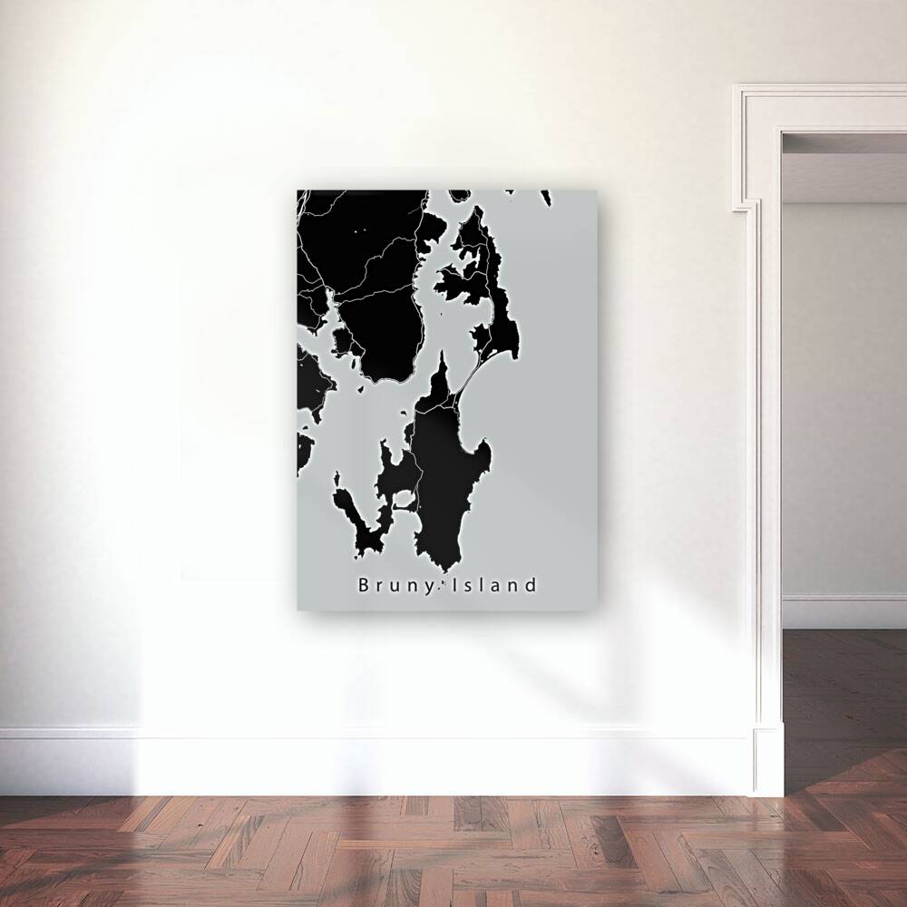 Bruny Island Map black